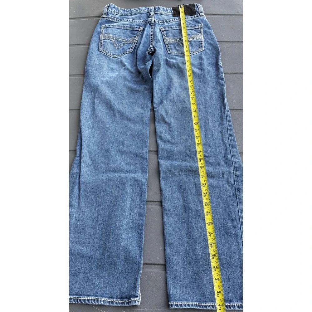 Rock & Roll Denim Jeans Mens 32 x 34 Blue Double Barrel Straight Leg Western